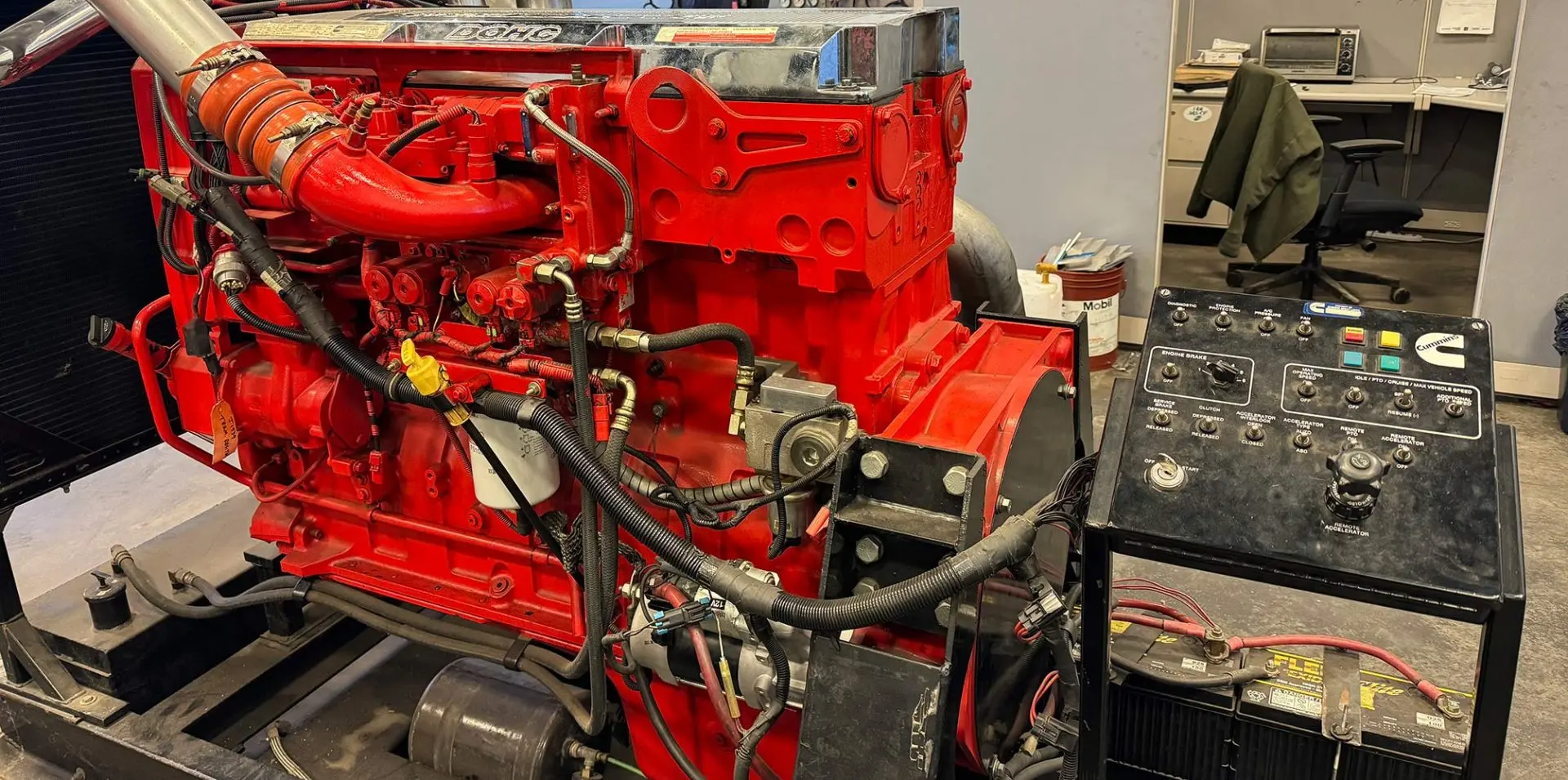 photo of a diesel engine