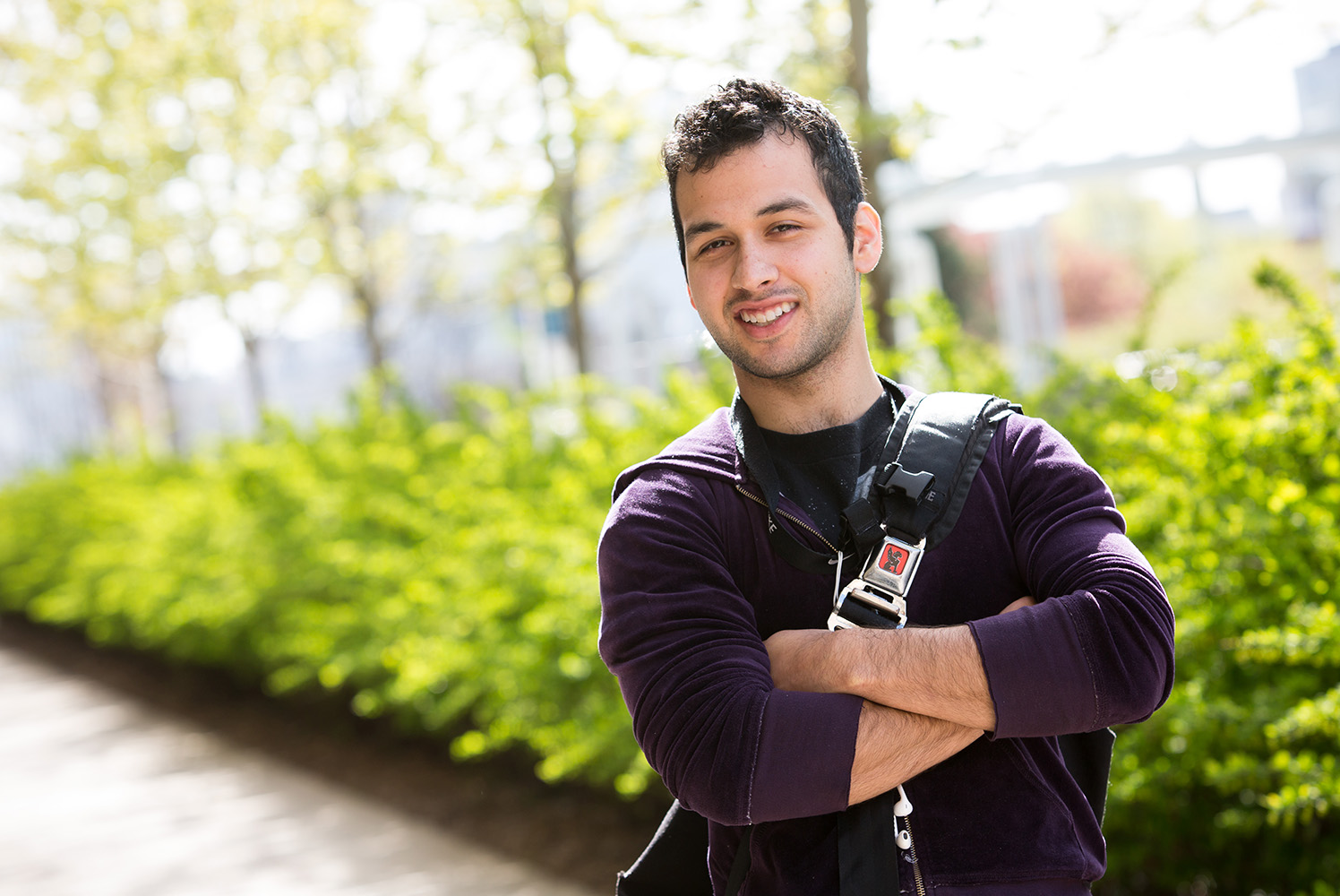 Photo of student on campus.
