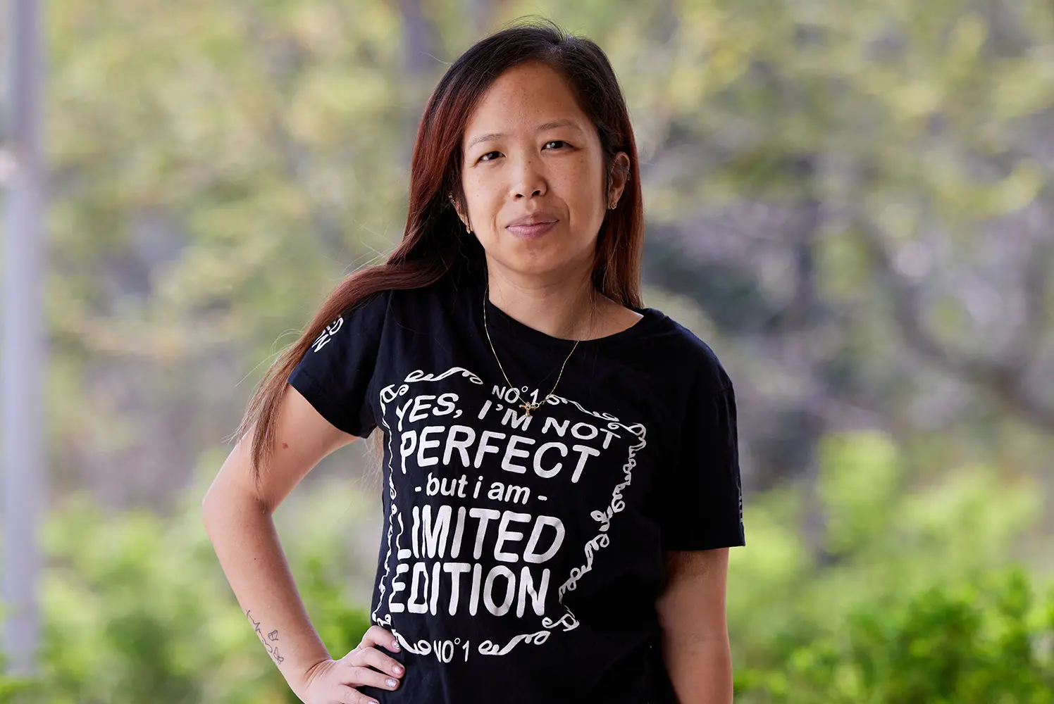 Photo of student on campus.