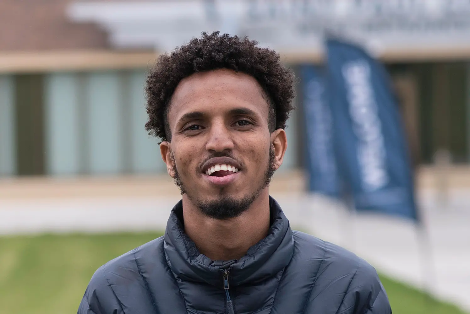 Photo of student on campus.