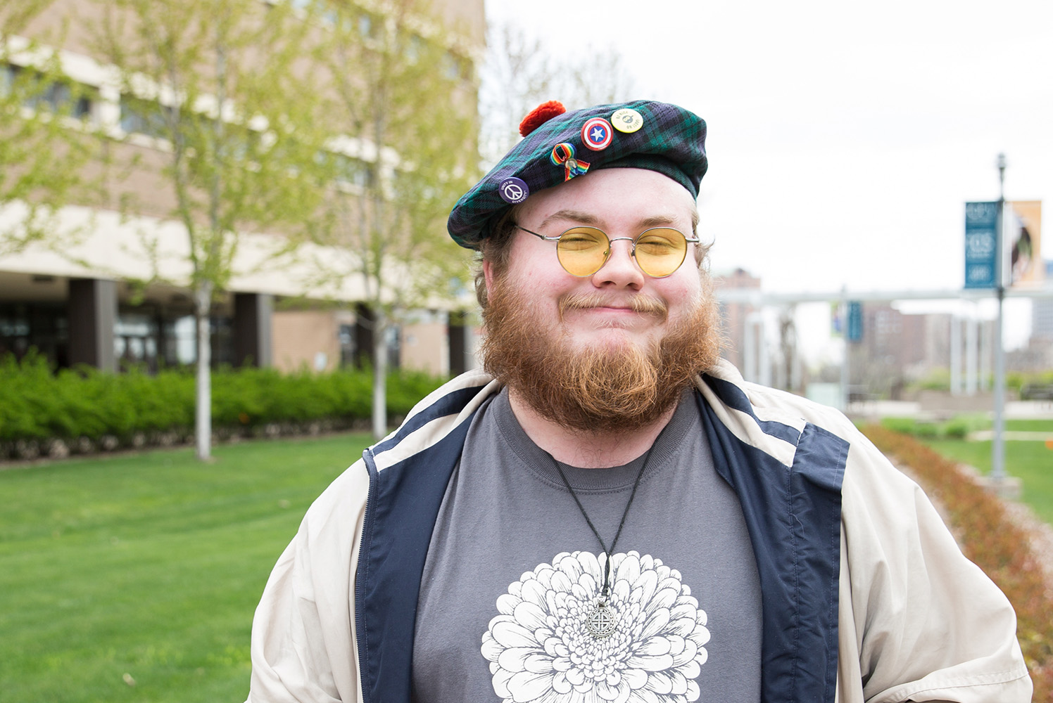 Photo of student on campus.