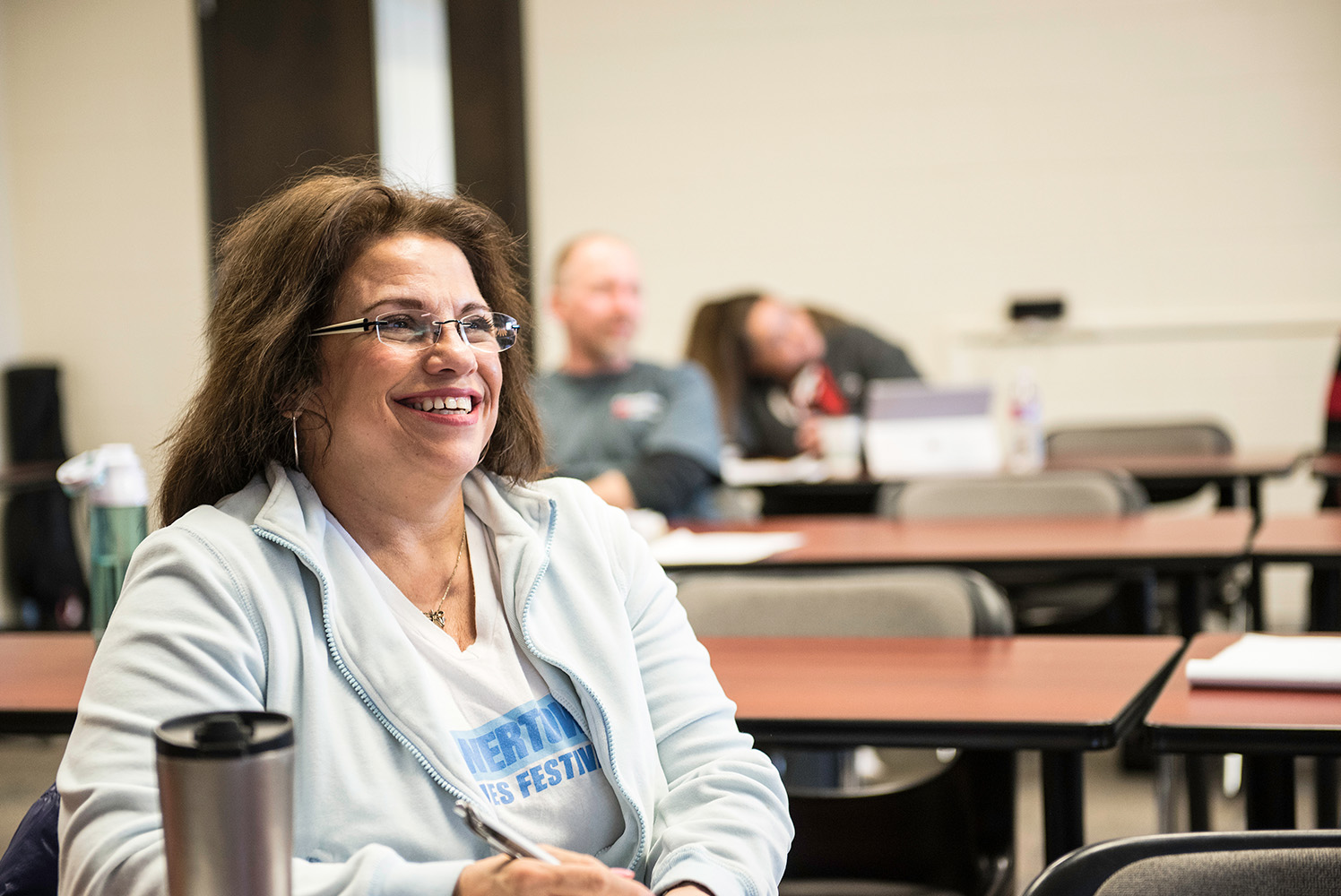 Photo of students in class.