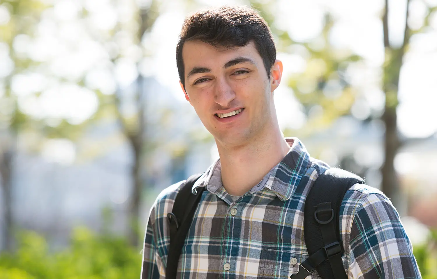 Photo of student on campus.