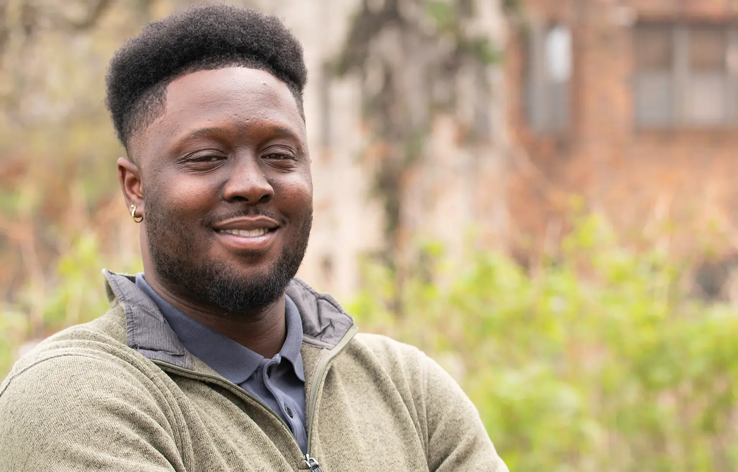 Photo of student on campus.