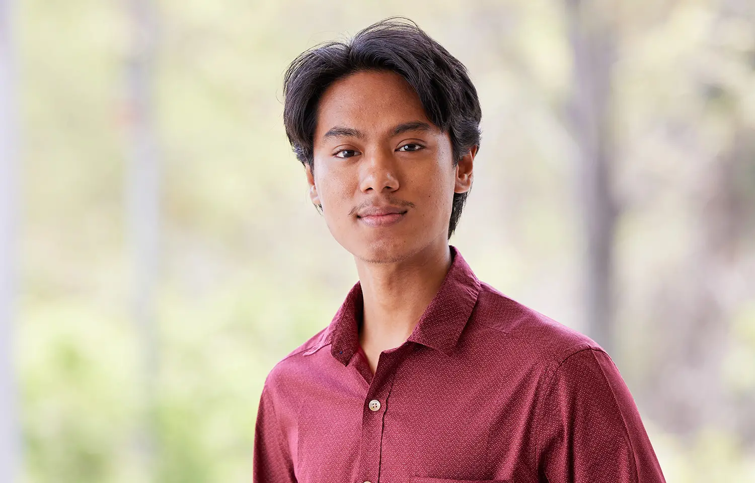 Photo of student on campus.