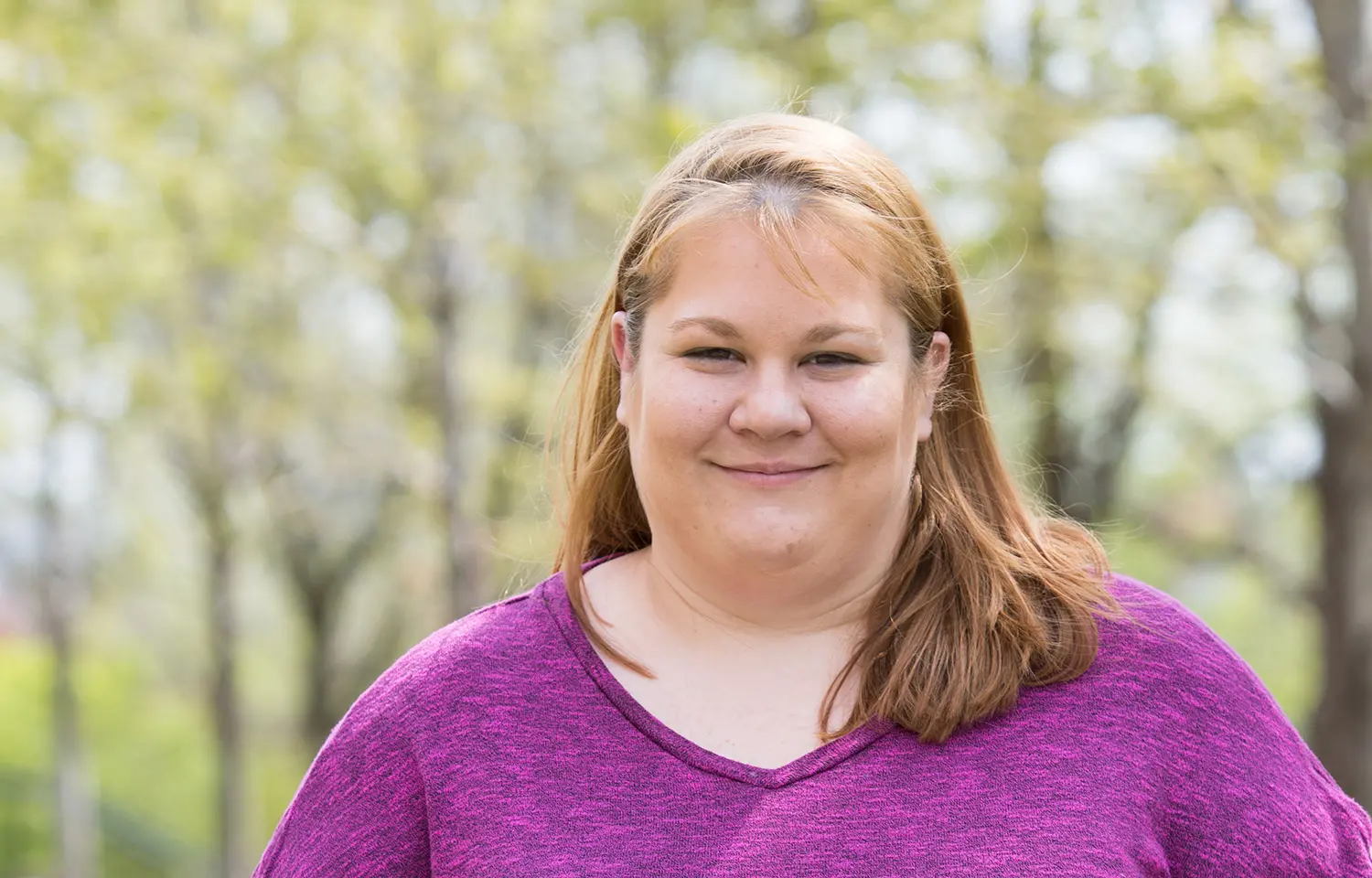 Photo of student on campus.