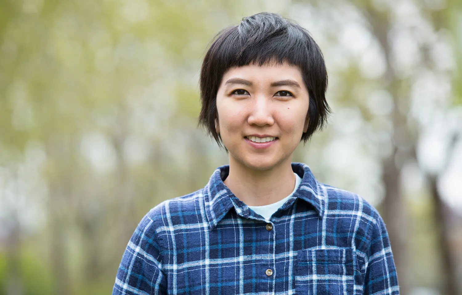 Photo of student on campus.