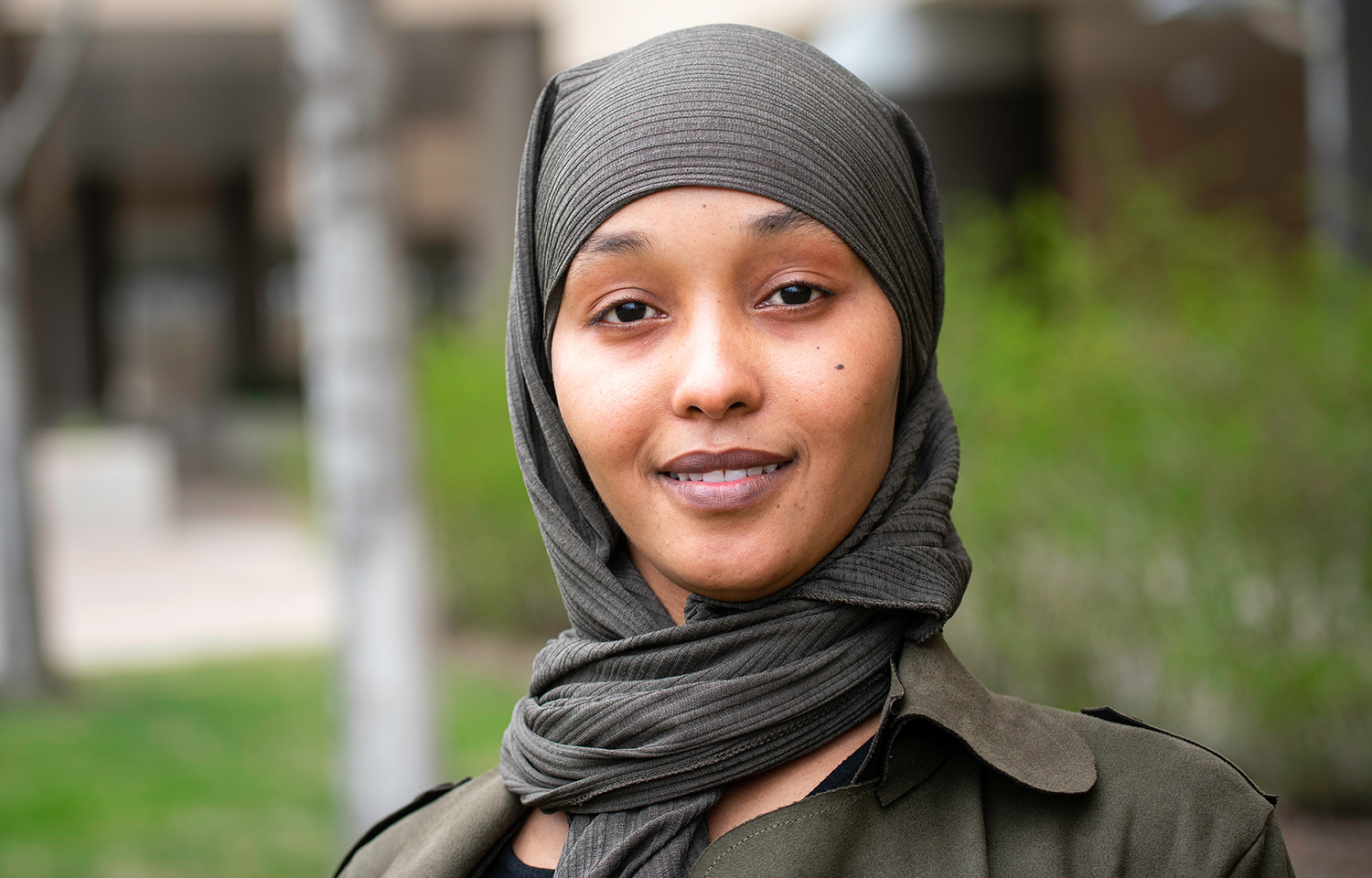 Photo of student on campus.