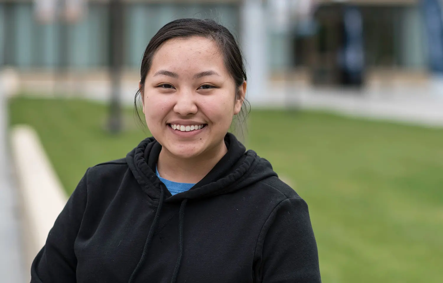 Photo of student on campus.