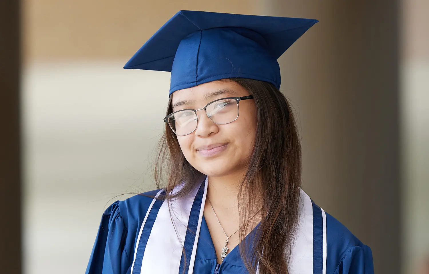 Photo of student on campus.