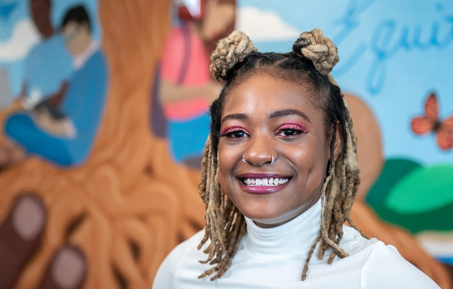 Photo of student on campus.