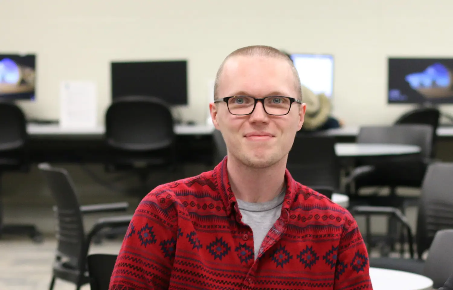 Photo of a student in the classroom.