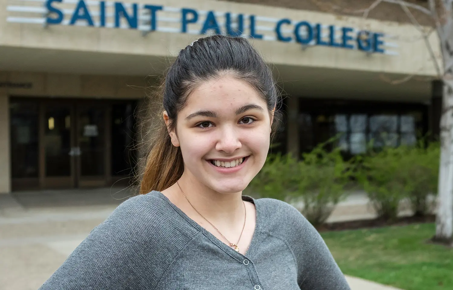 Photo of student on campus.