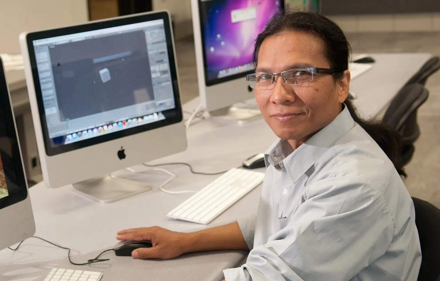 Photo of student in class.