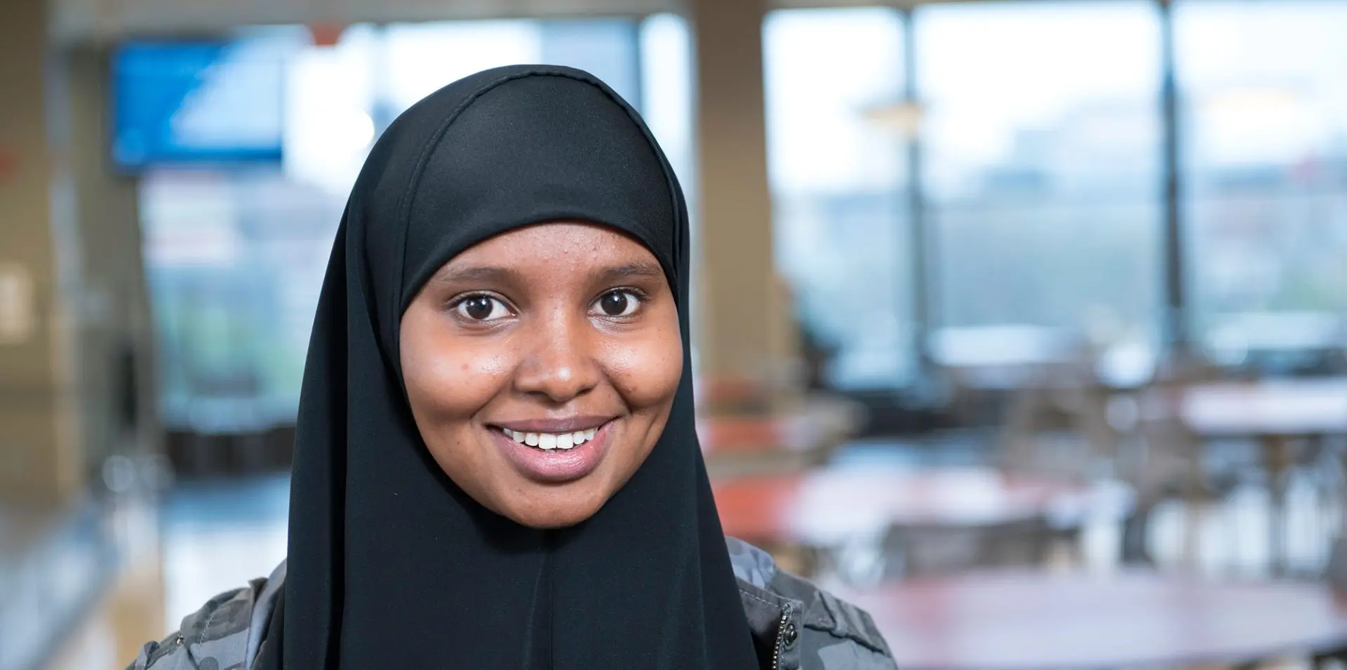 Photo of student on campus.