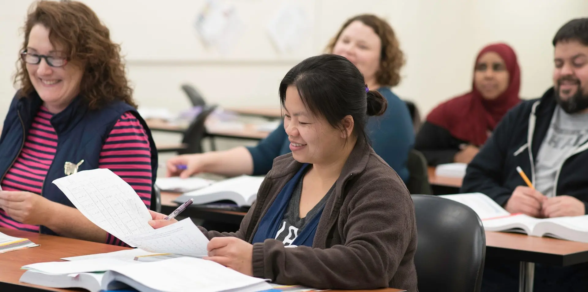 Photo of students in class.