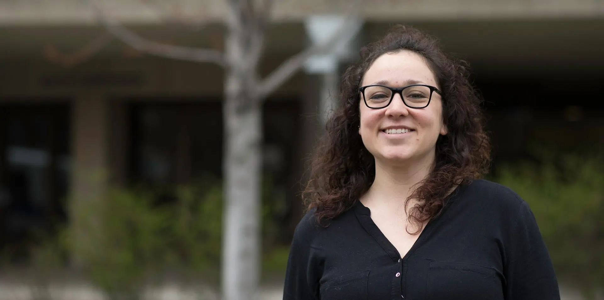 Photo of student on campus.