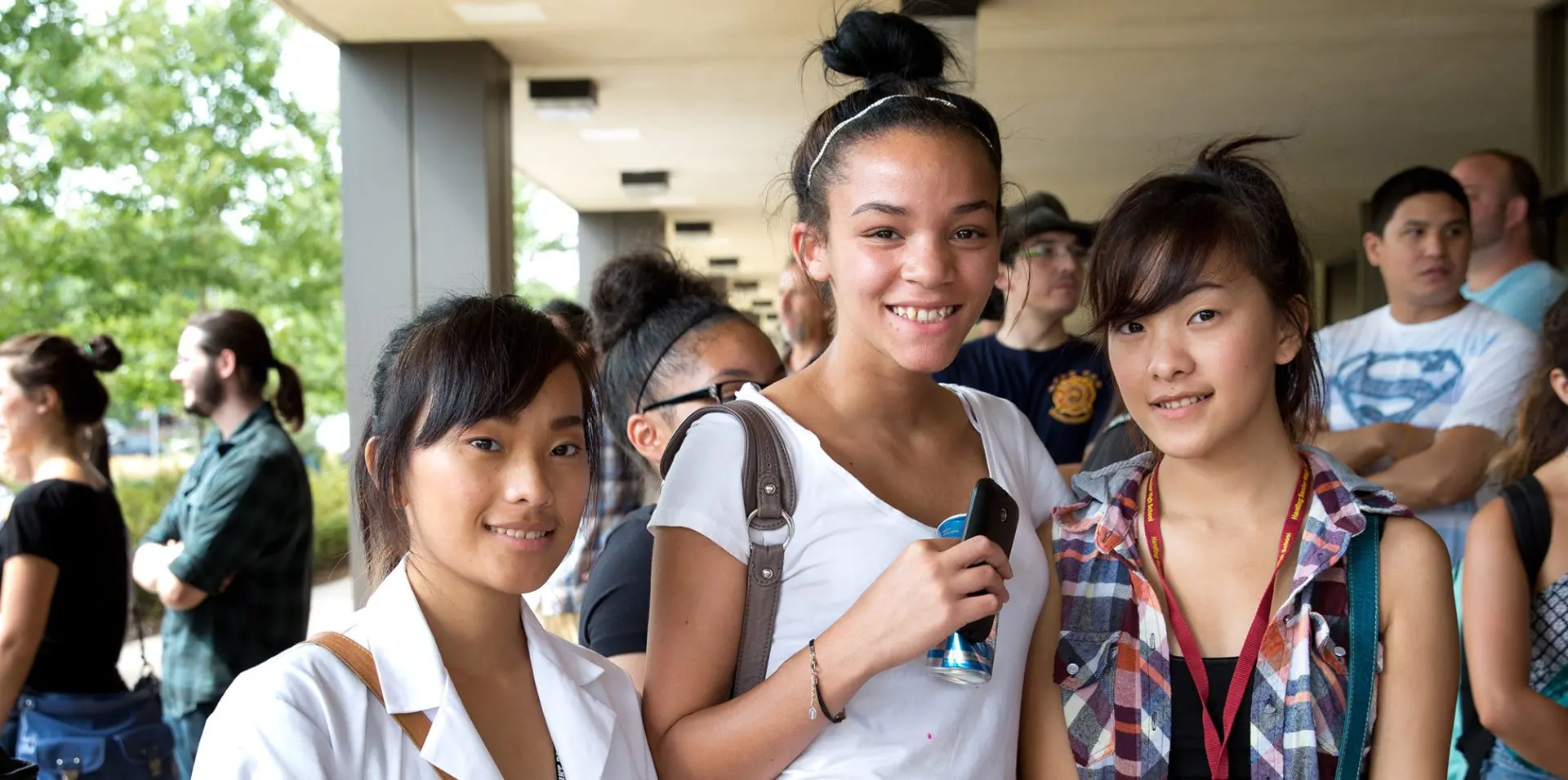 Photo of students on campus.