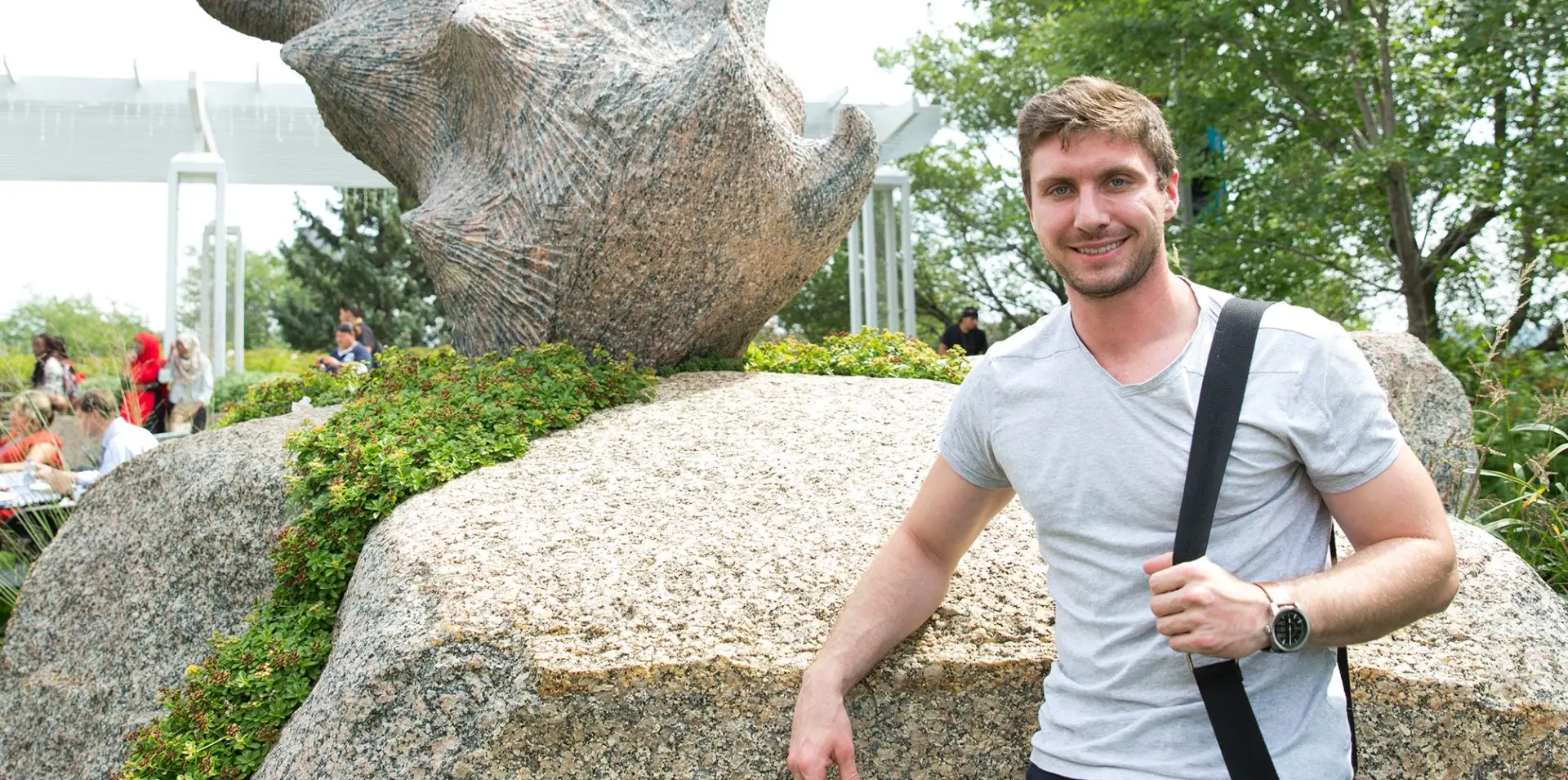 Photo of student on campus.