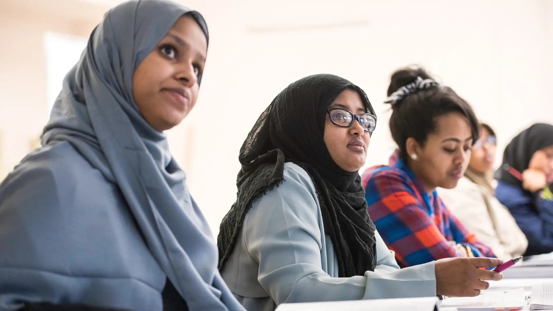 Photo of student in class.