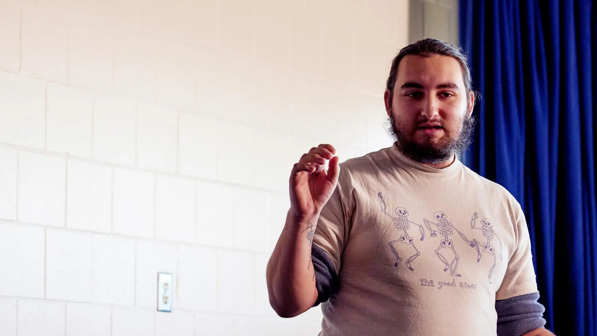 Photo of student in class.