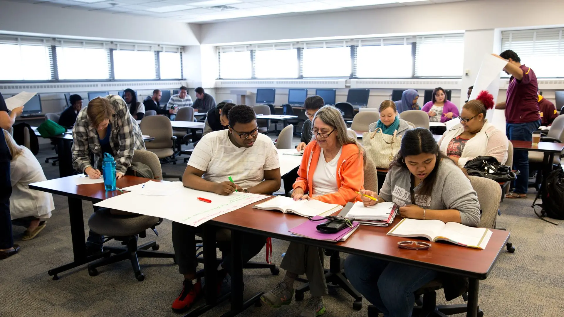 Photo of students in class.