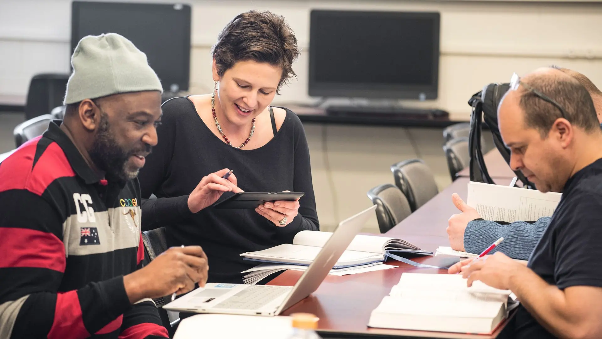 Photo of students in class.