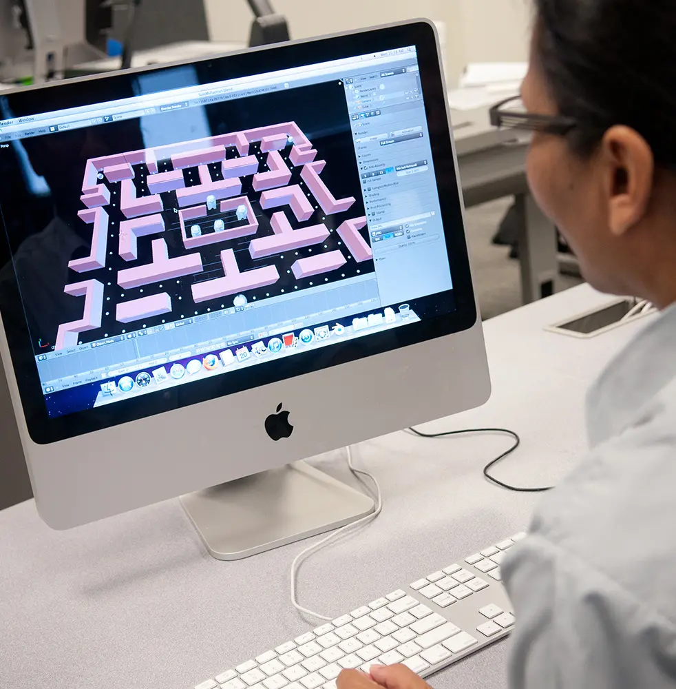 Photo of student in class.