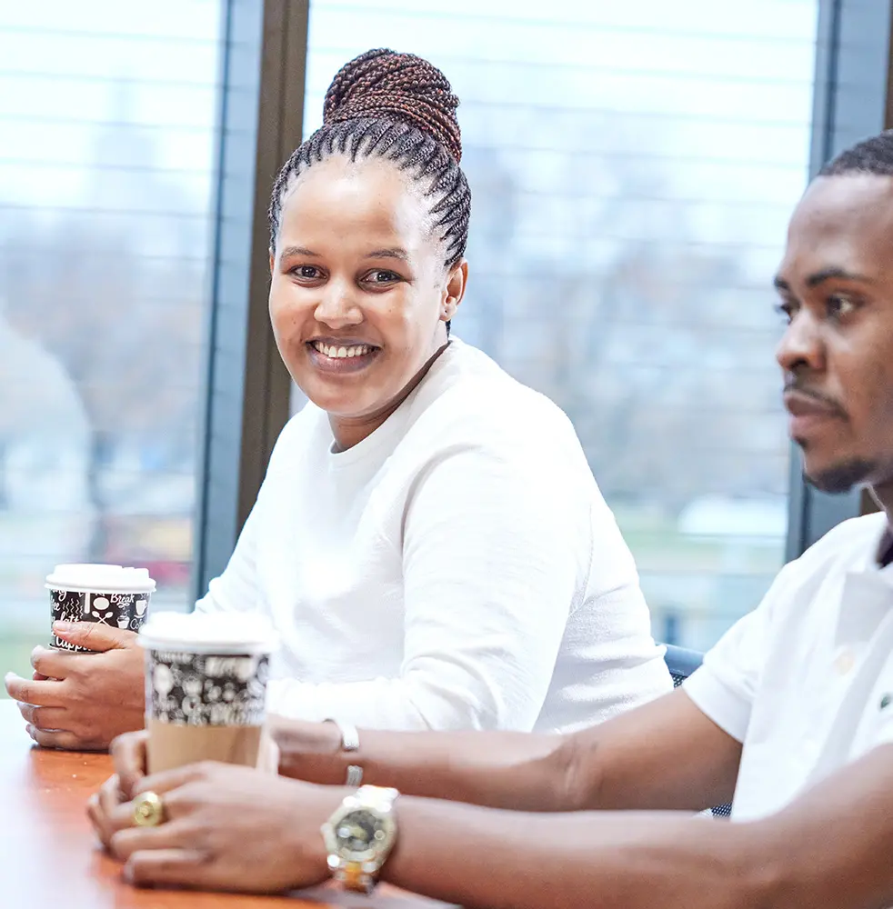 Photo of students on campus.