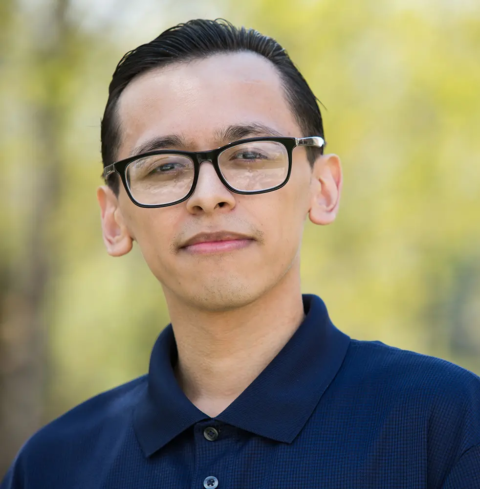 Photo of student on campus.