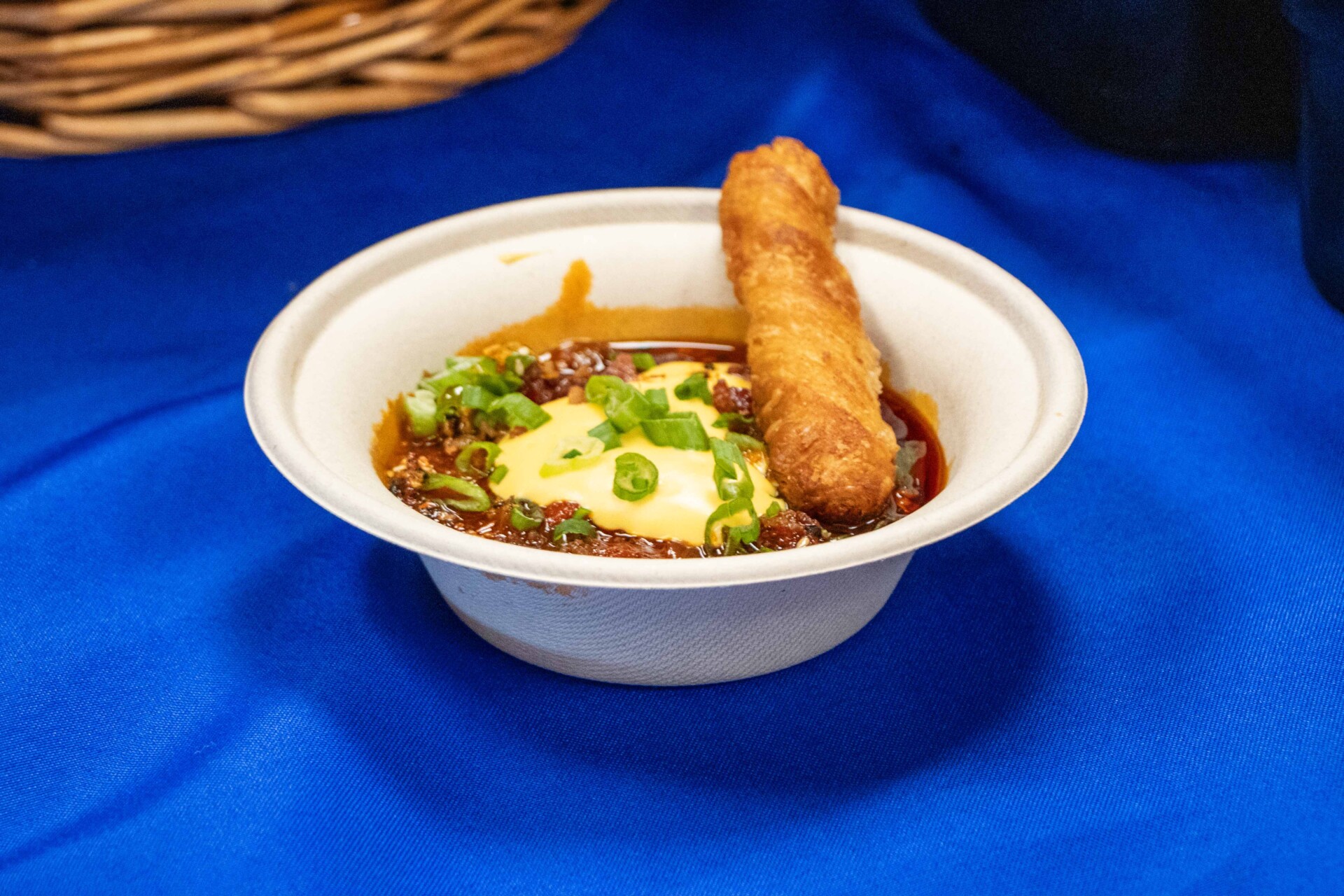 Winning chili from Dahlia, features large breadstick