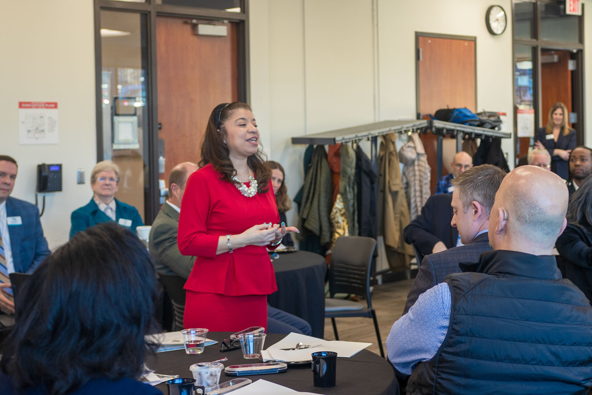 Legislator speaking to group