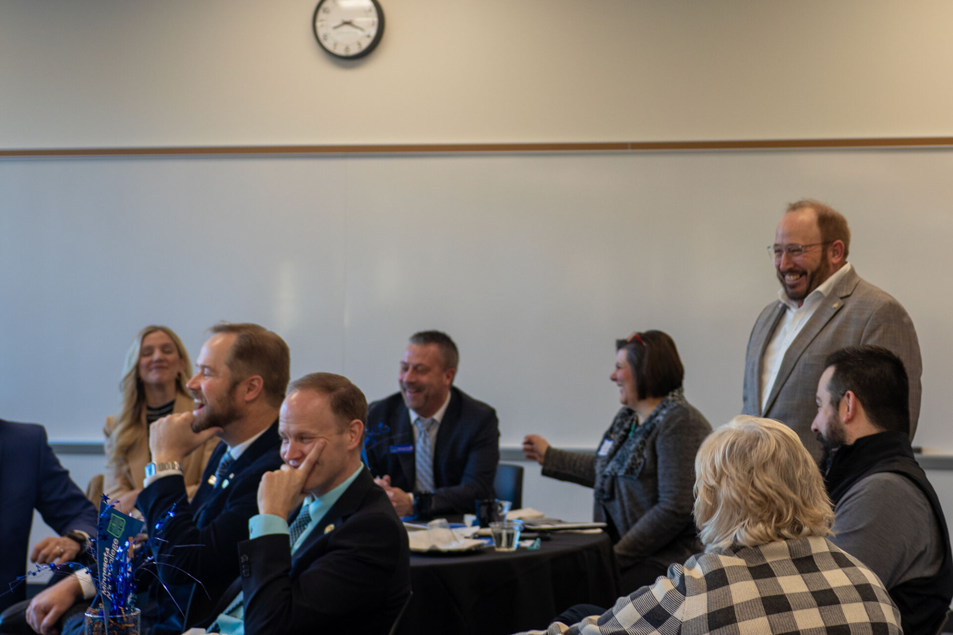Legislator speaking to group