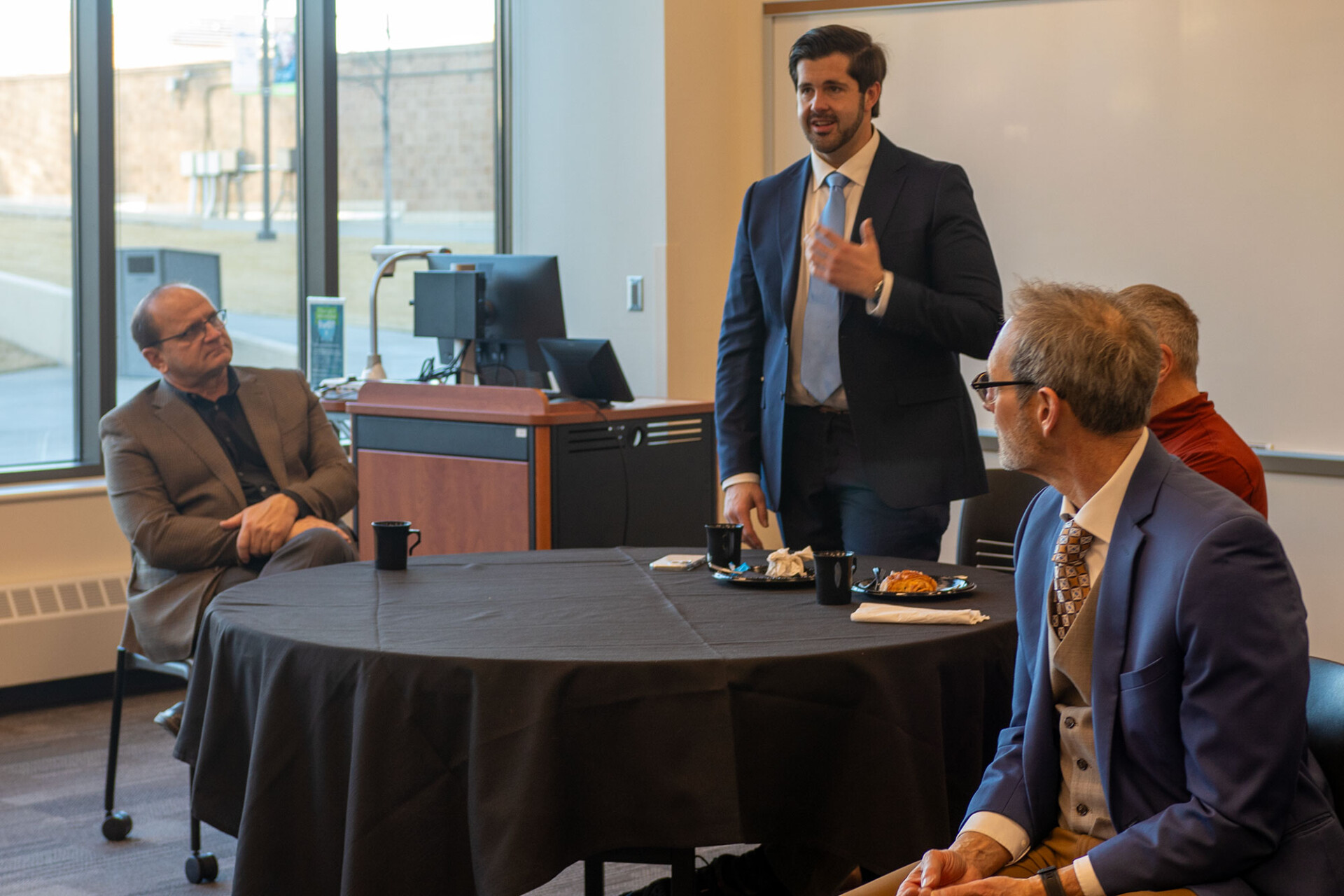 Legislator speaking to group