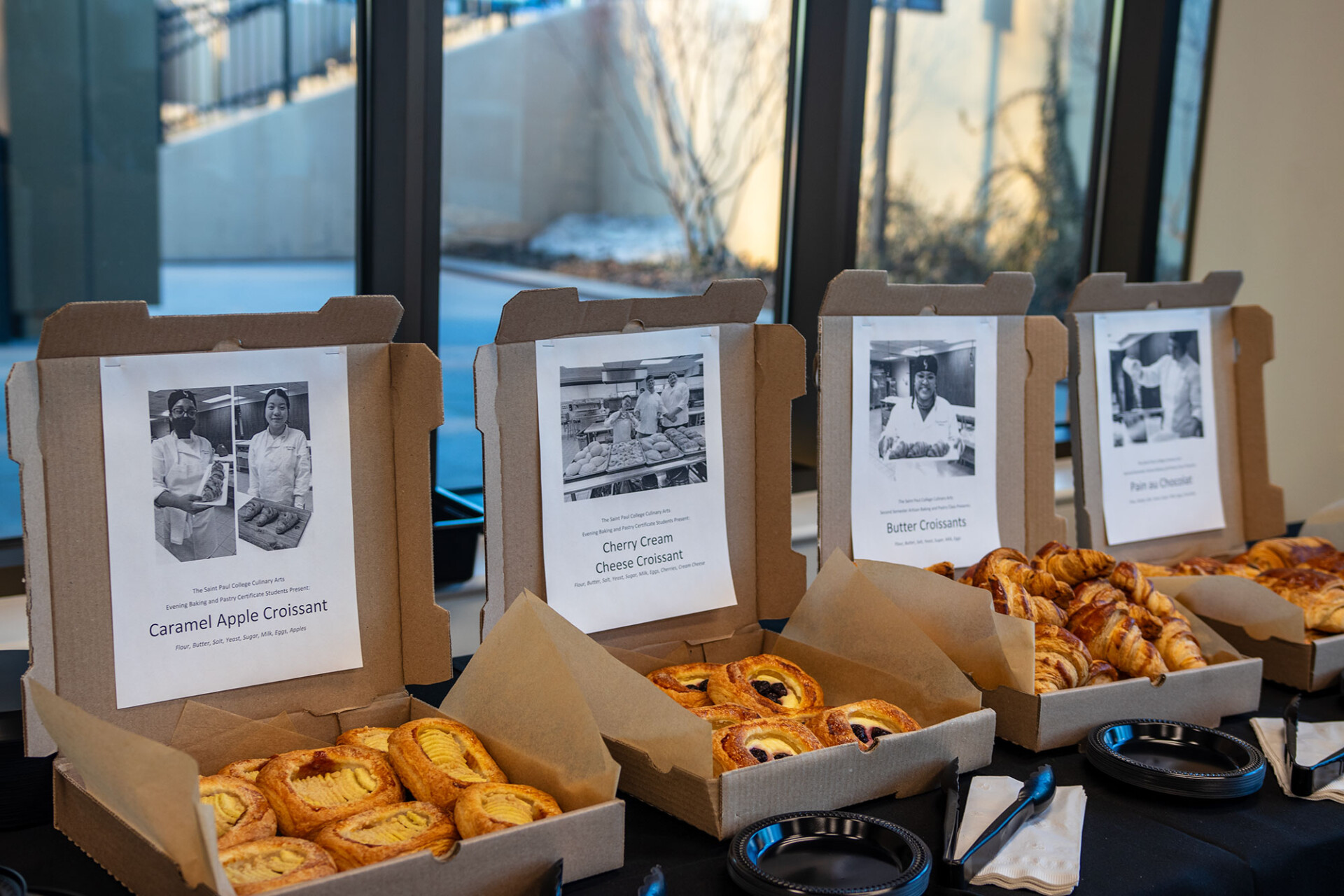 Pastries created by culinary students
