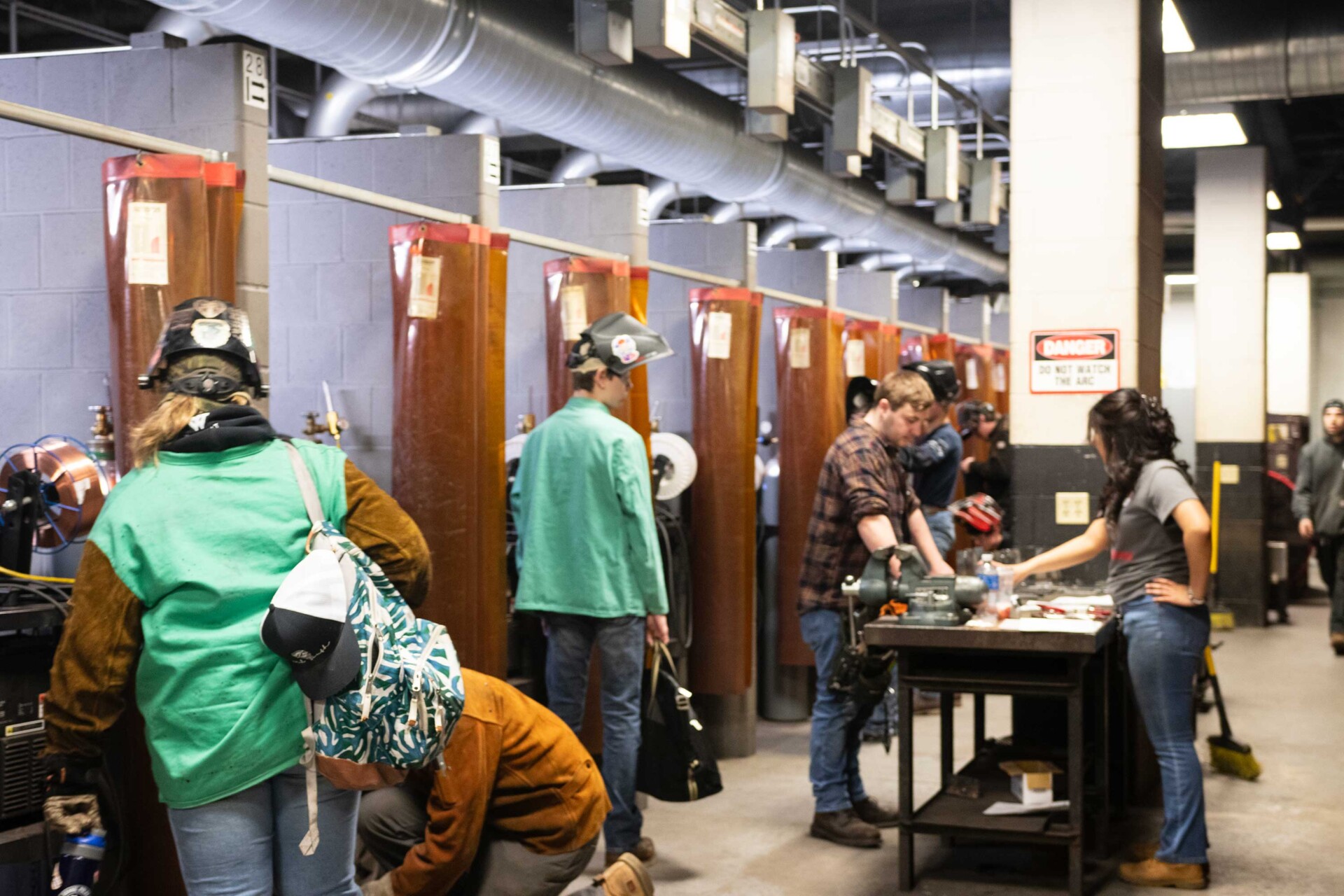 Welders getting ready