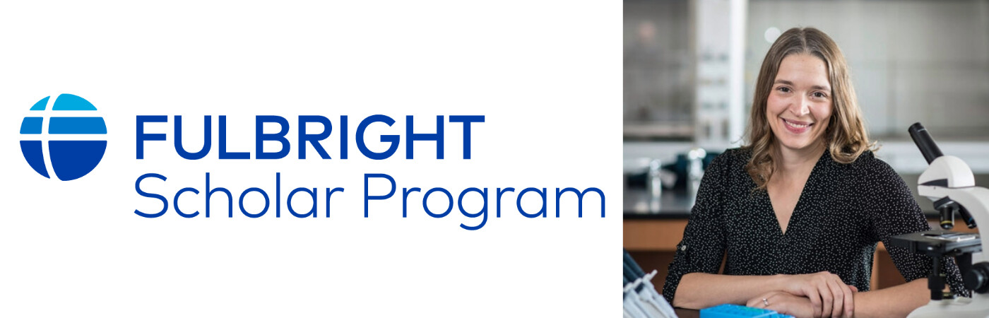 Combined header of Dr. VanderWaal Mills and the Fulbright Scholar Logo