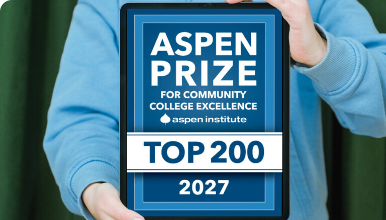 Mockup of a poster that reads "Aspen Prize Top 200 2027"