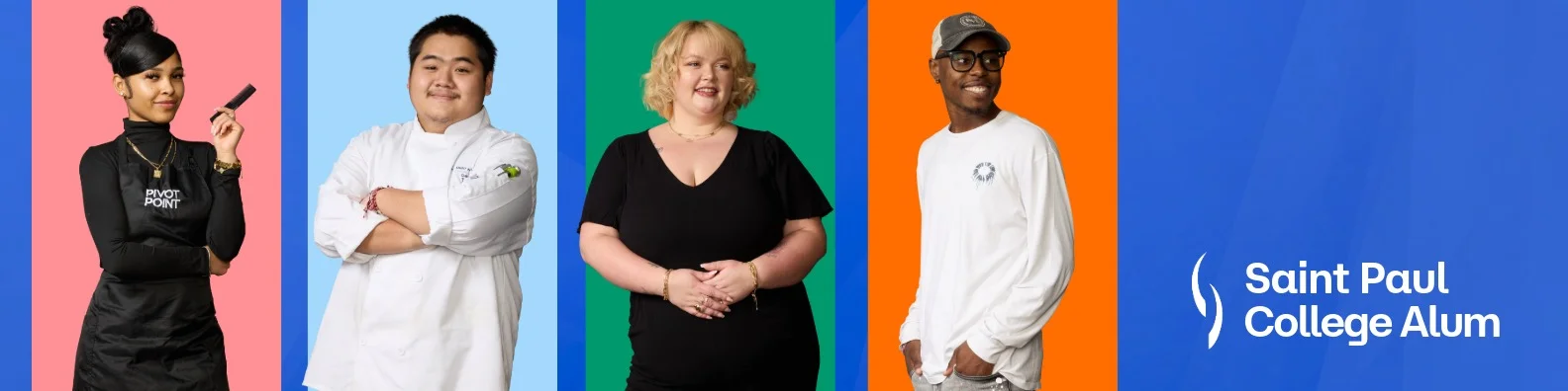 saint paul college banner with students