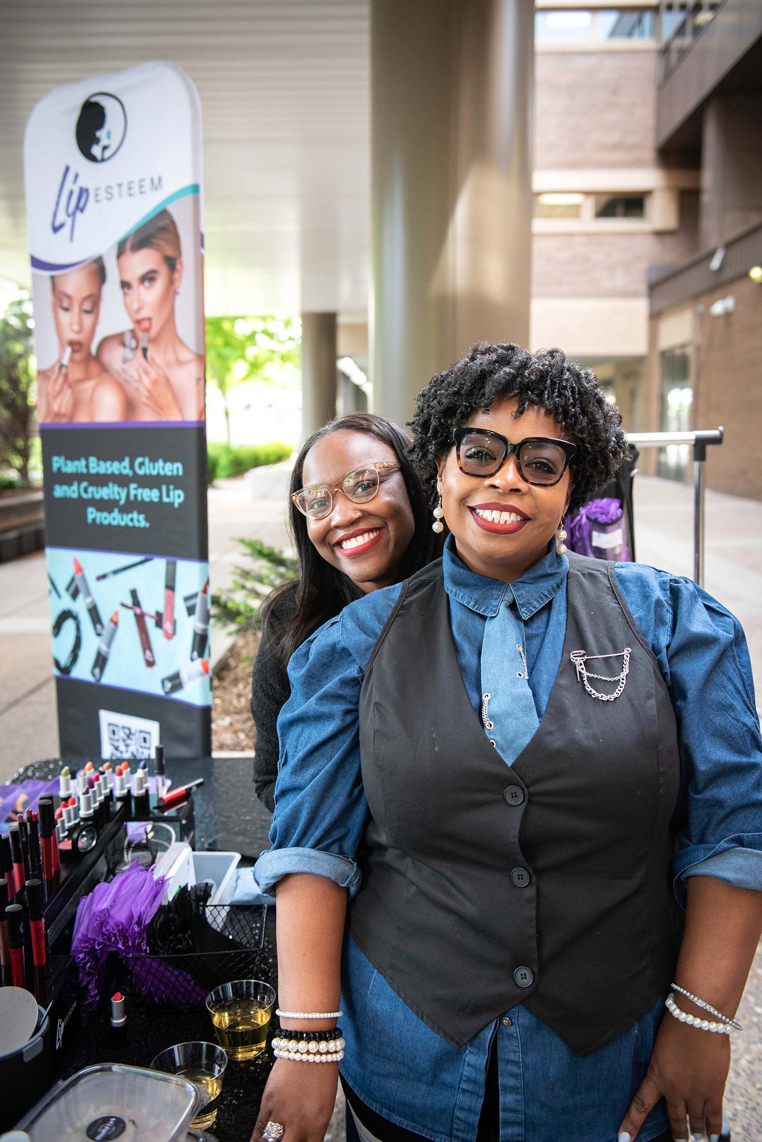 Lip Esteem vendor booth at Friends on the Lawn 2026 Saint Paul College community event