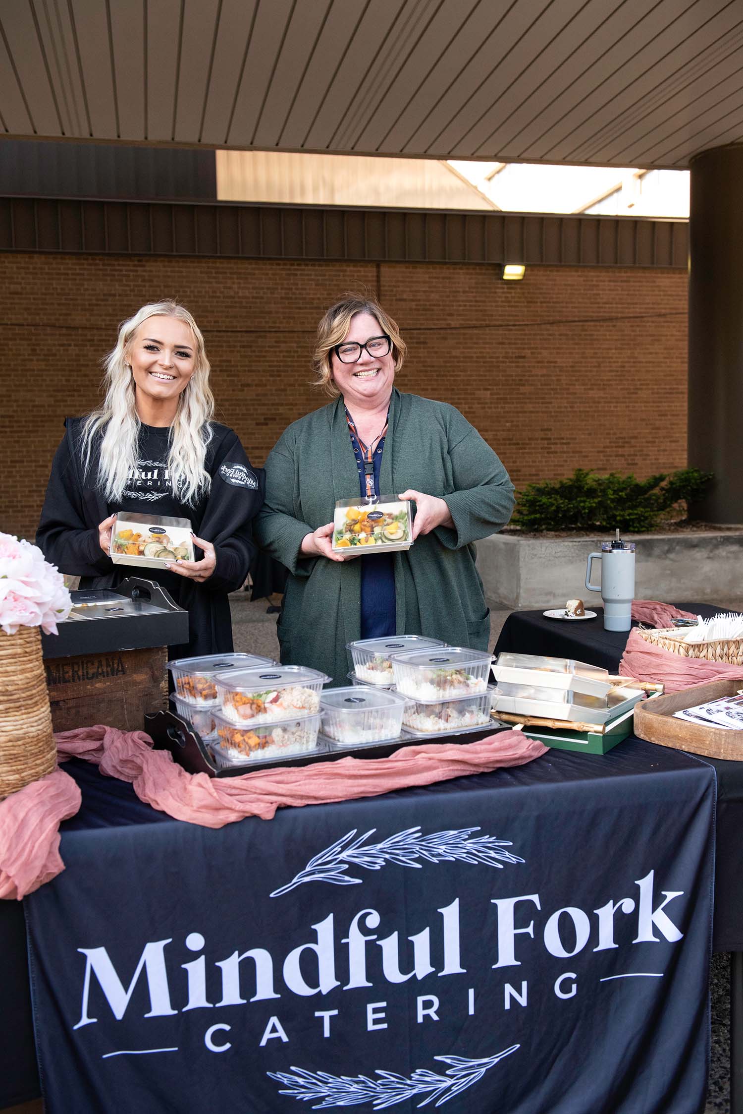 Mindful Fork Catering serving meals at Friends on the Lawn 2026 Saint Paul College event