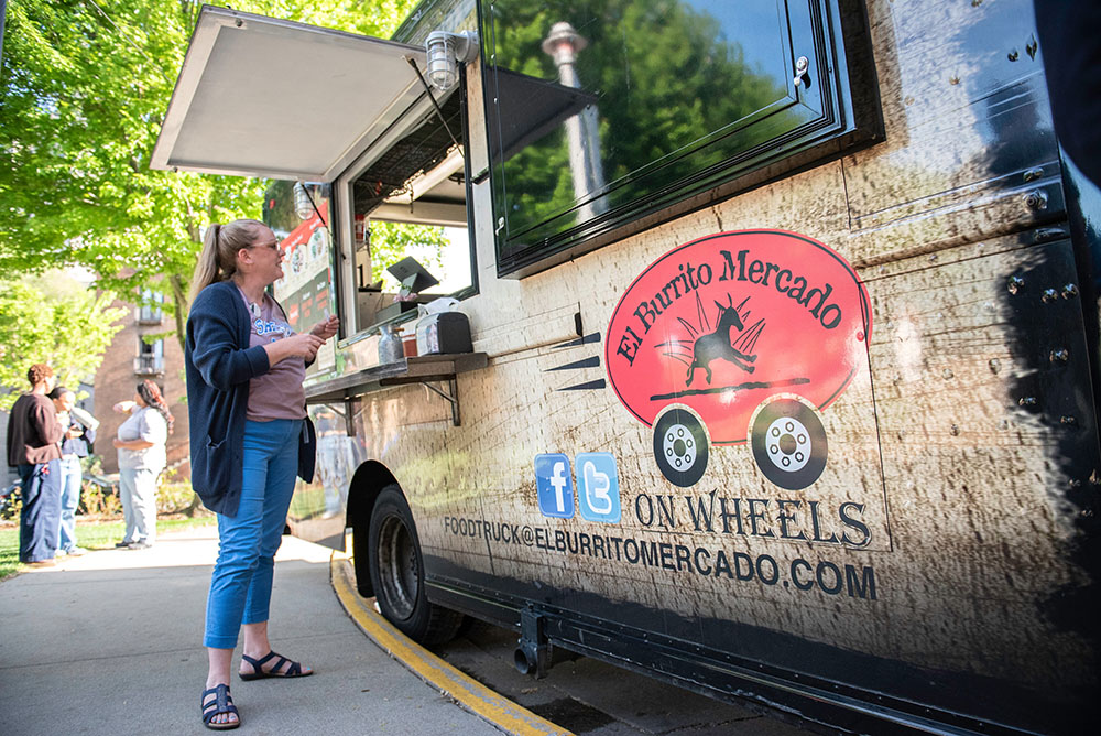 El Burrito Mercado food truck serving guests at Friends on the Lawn 2026 Saint Paul College event